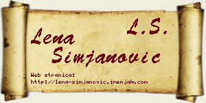 Lena Simjanović vizit kartica